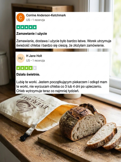 Bawełniano-woskowe worki na pieczywo