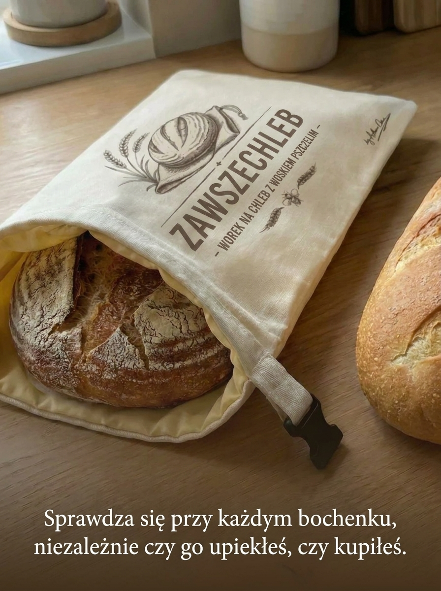 Bawełniano-woskowe worki na pieczywo