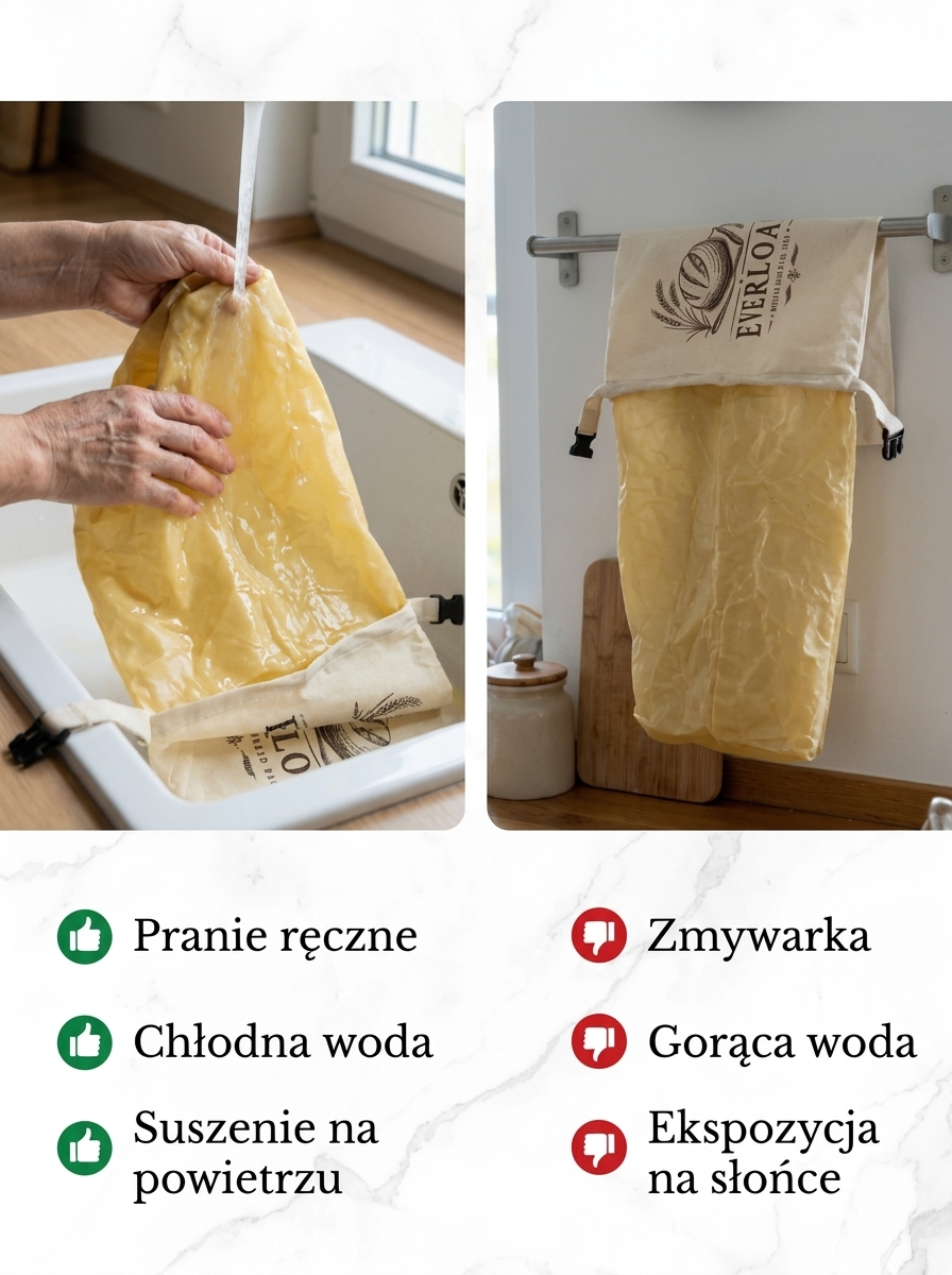 Bawełniano-woskowe worki na pieczywo
