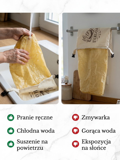 Bawełniano-woskowe worki na pieczywo